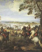 Parrocel, Joseph Crossing of the Rhine by the Army of Louis XIV on 12 June (mk05) Norge oil painting reproduction